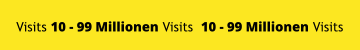 Visits 10 - 99 Millionen Visits  10 - 99 Millionen Visits